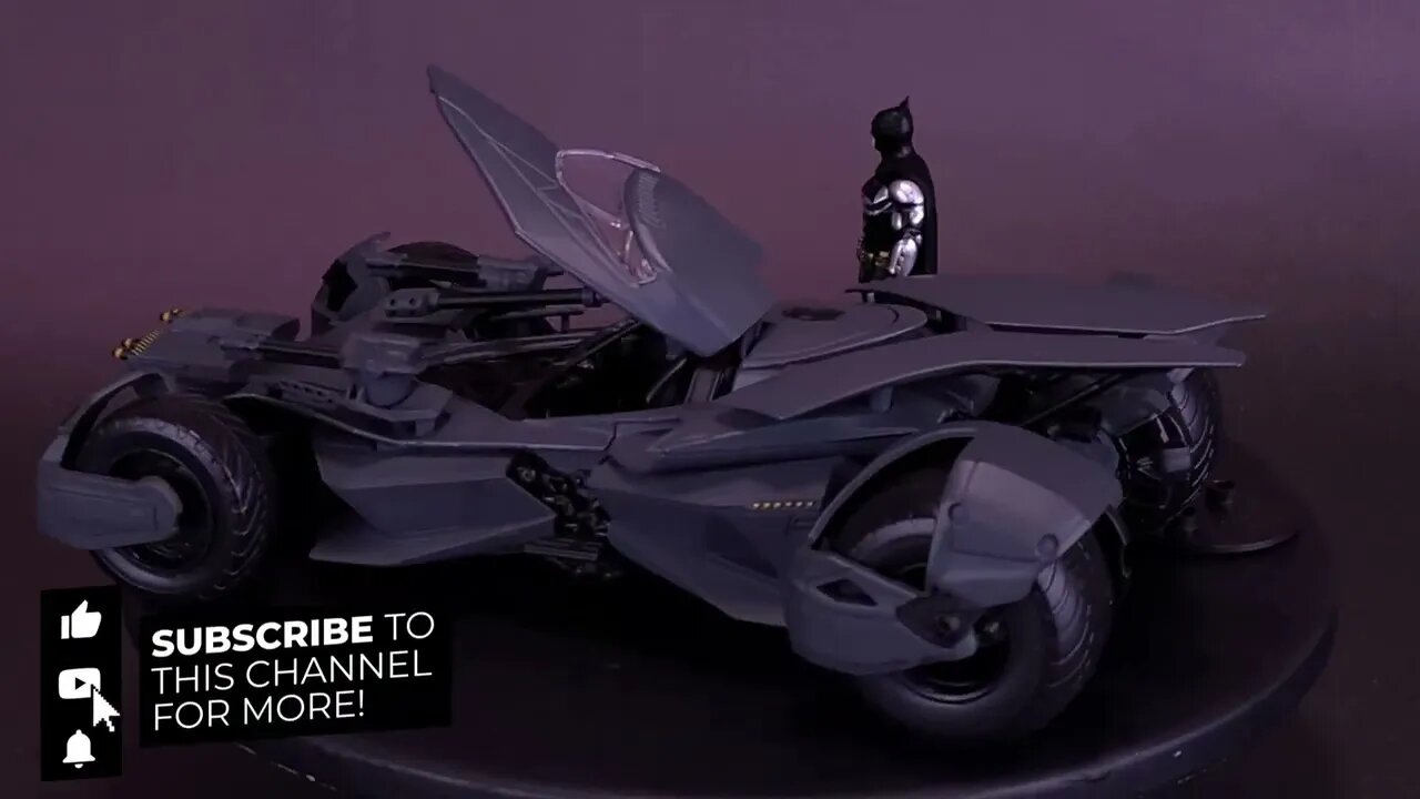 Jada Toys Justice League Batmobile 1:24 Scale Die-Cast Metal Vehicle @TheReviewSpot