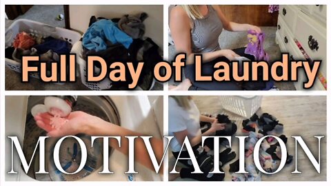 FULL DAY OF LAUNDRY MOTIVATION // 3 LOADS OF LAUNDRY // LAUNDRY ROUTINE // EXTREME LAUNDRY MARATHON