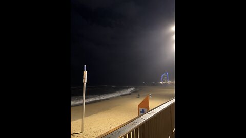 Barcelona beach @ night , Spain