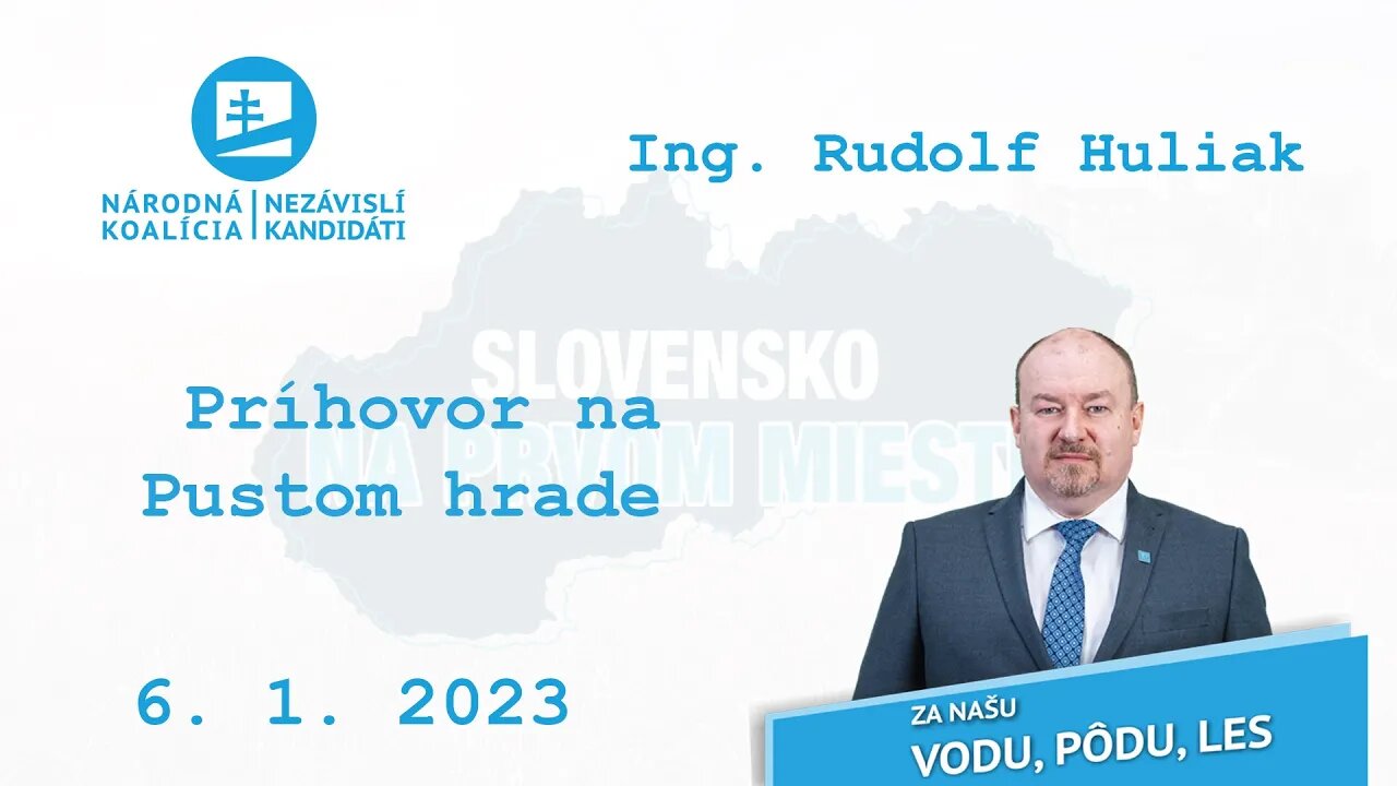 Príhovor predsedu NK/NEKA na Pustom hrade | 6. 1. 2023, Ing. Rudolf Huliak.