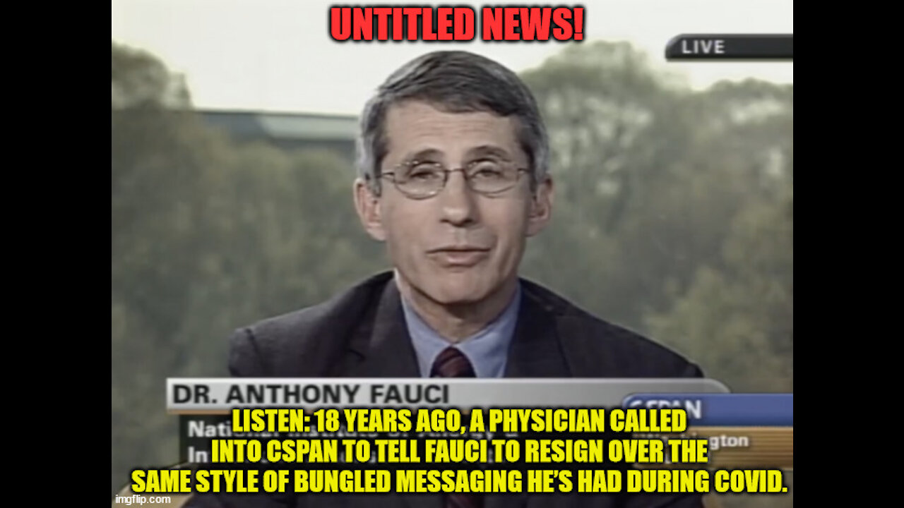 18 Years Ago, A Physician Called into CSPAN to Tell Fauci to Resign!