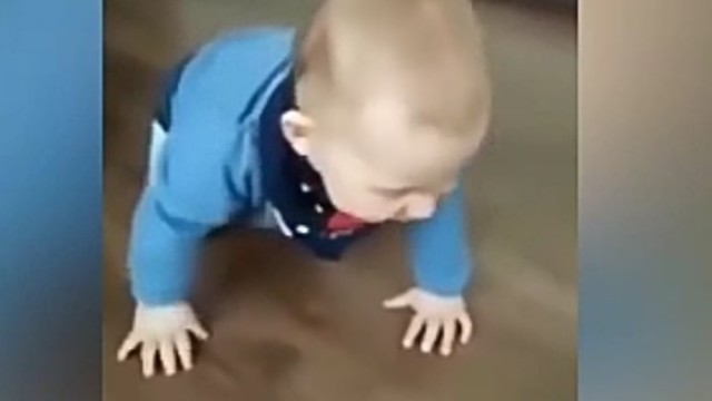 Watch a little boy laugh hysterically - I dare you not to laugh