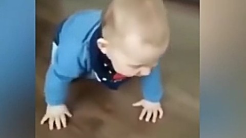 Watch a little boy laugh hysterically - I dare you not to laugh