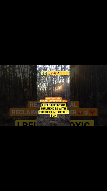 #spiritualawakening #magicspell #energyclearing 🔥🌞🕯❤️‍🔥🪄SUNSET RITUAL TO RELEASE TOXIC ENERGY