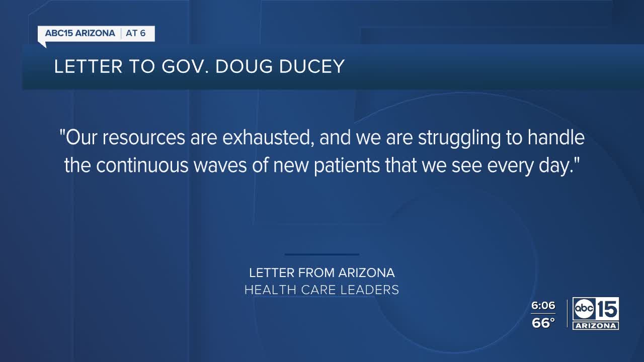 Top hospital leaders in the Valley call for Ducey to implement more COVID-19 mitigation strategies