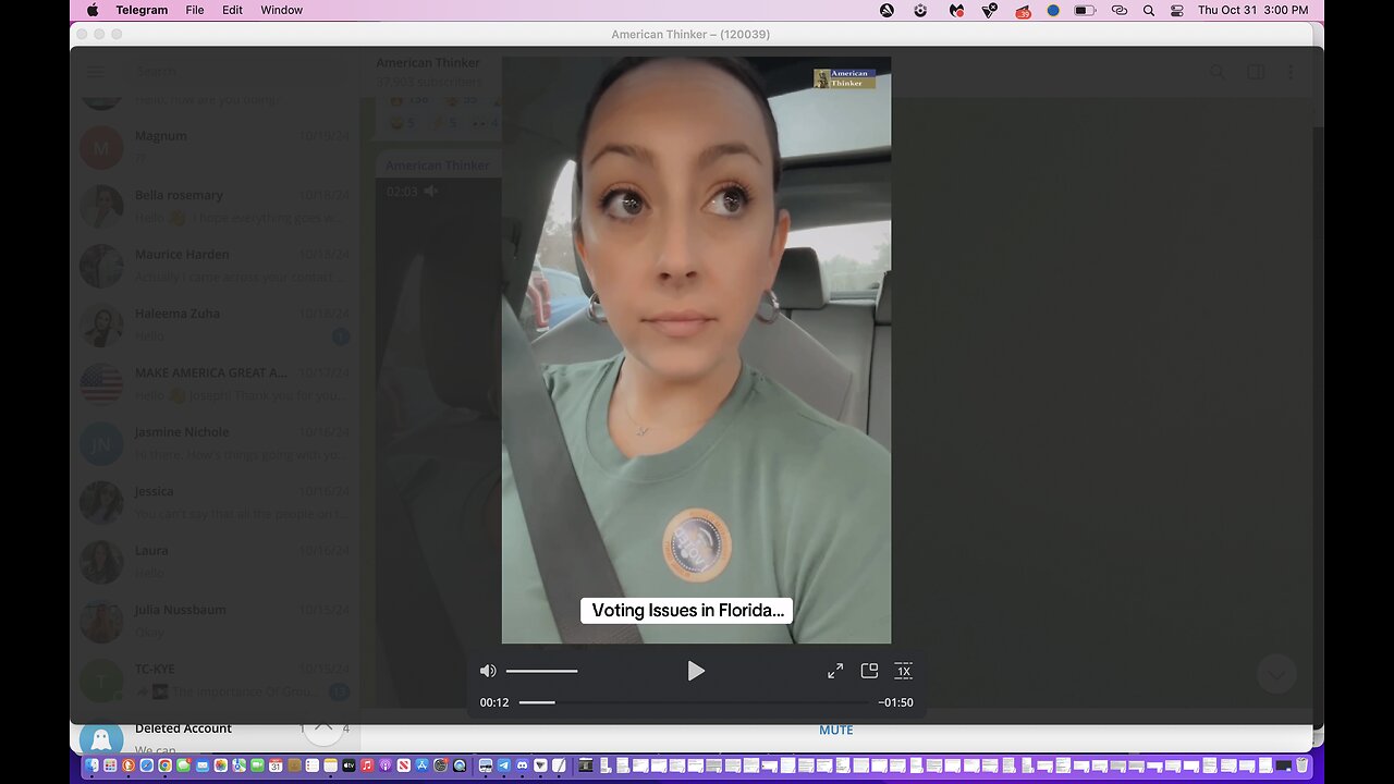 Listen to Florida VOTER Tell of her Experience - SEGMENT 24