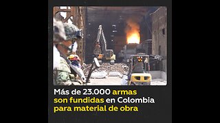 Colombia funde 23.000 armas incautadas para crear material de construcción