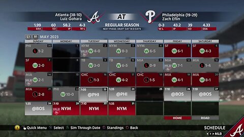 Braves Dynasty S:6 2023 G:48 @ Philadelphia (37-10)