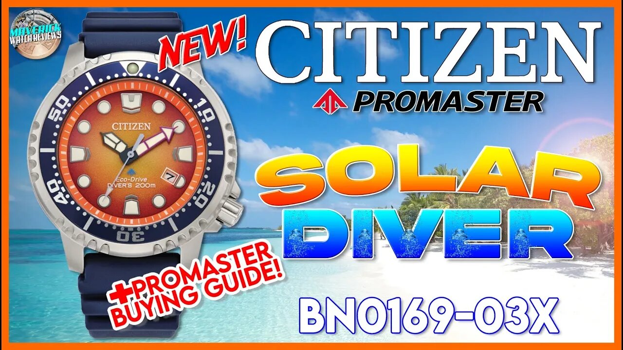 Brand New Citizen Promaster Orange Sunburst 200m Solar Diver BN0169-03X Plus Promaster Buying Guide!