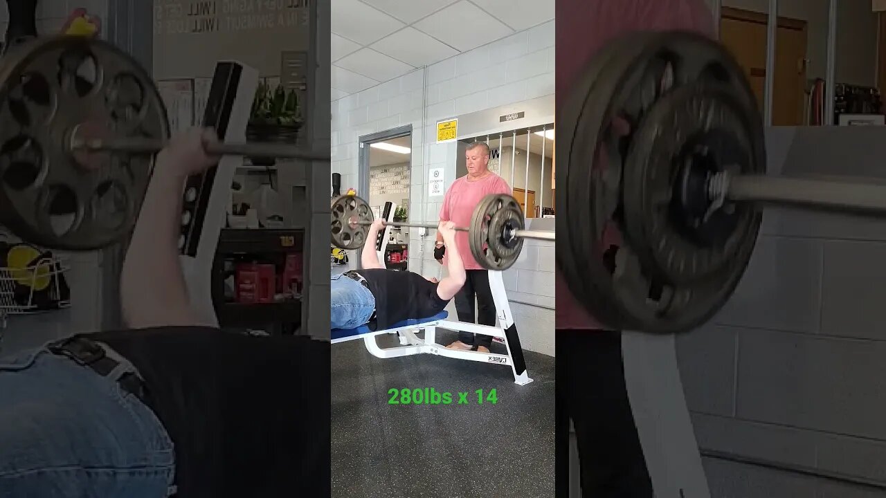 280lbs x 14 reps, Crazy 🤪 old man