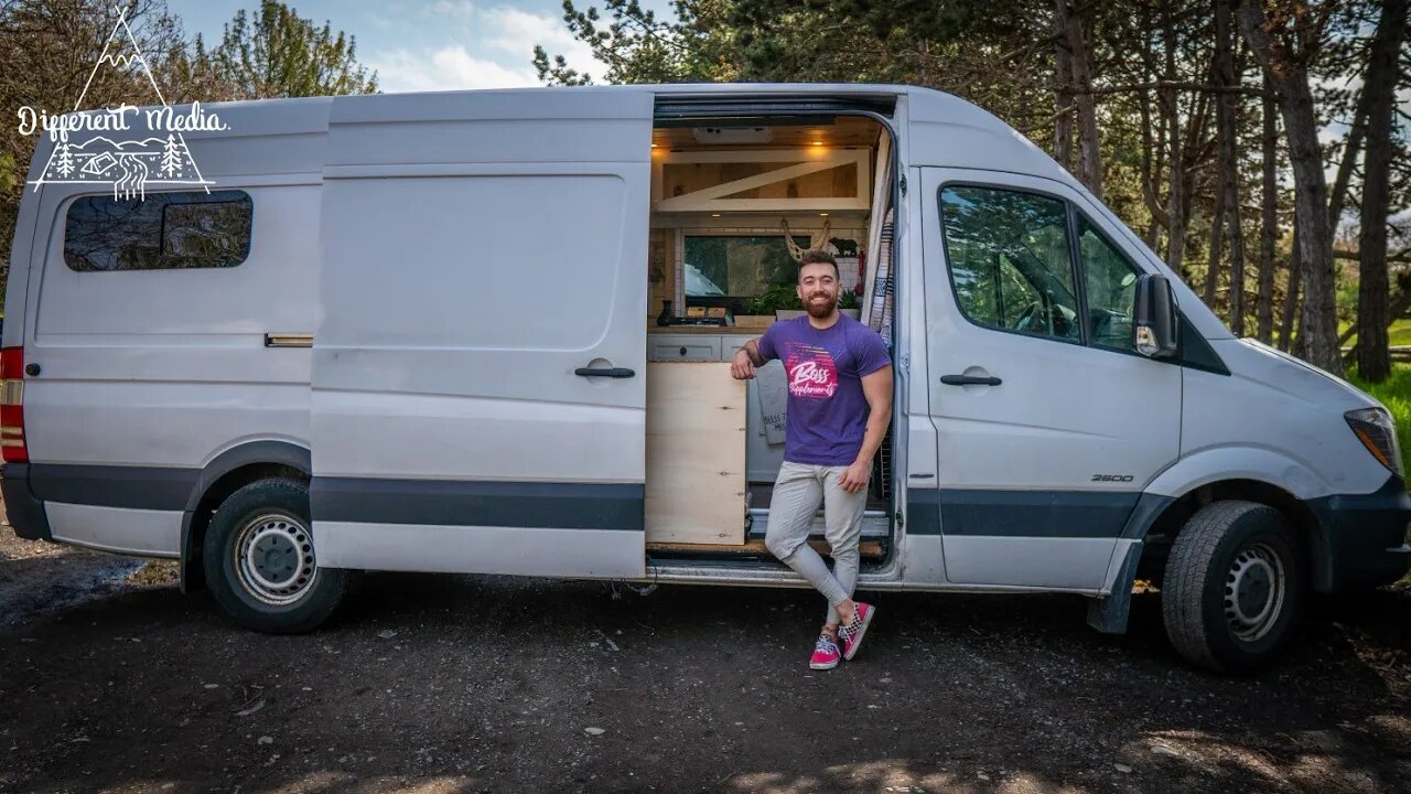 DIY Sprinter build tour | living Vanlife to save money 💰🚐