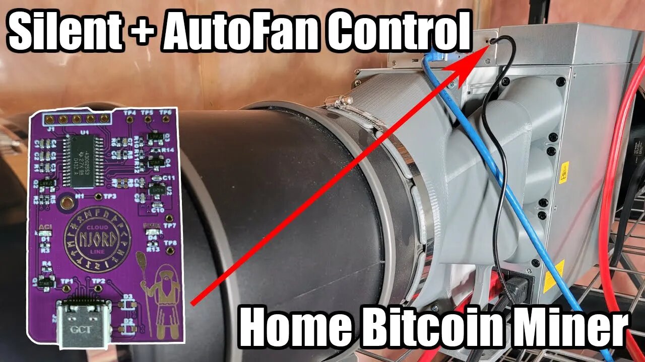 SILENT BITCOIN ASIC Now Has Auto Fan | S8 Fan works!!!