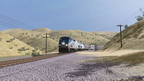 Trainz 2019: Amtrak P42 running through the Mojave Sub