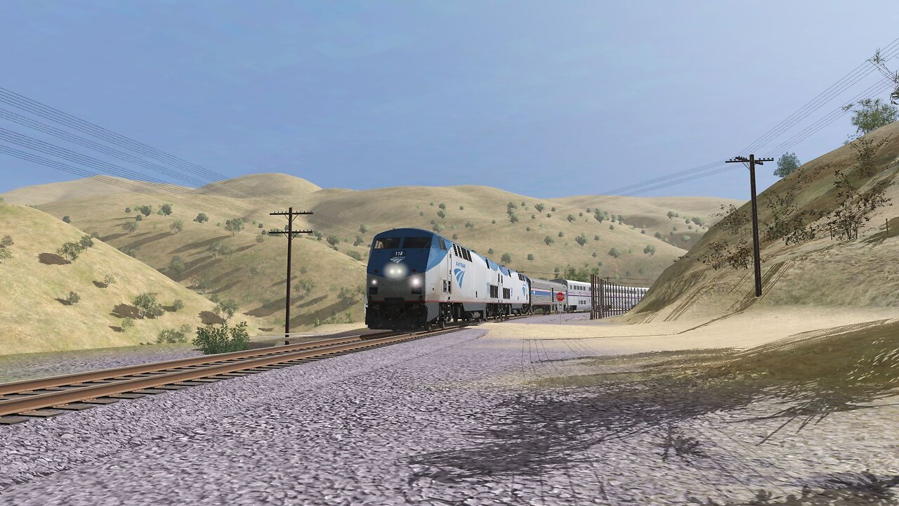 Trainz 2019: Amtrak P42 running through the Mojave Sub