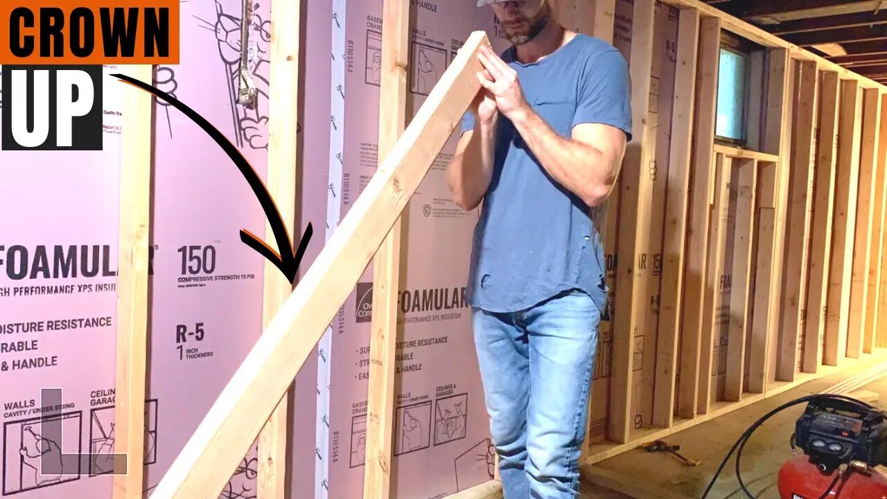 DIY Basement Wall Framing (How to Finish a Basement Ep. 2)