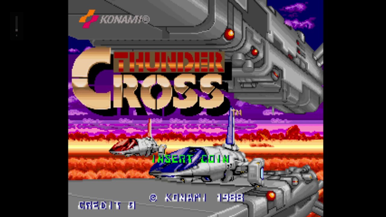 Thunder Cross Arcade Game, Konami 1988, playthrough