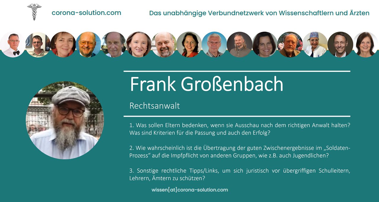 Corona-Solution im Interview mit Frank Großenbach am 01.07.2022 | Psychostress