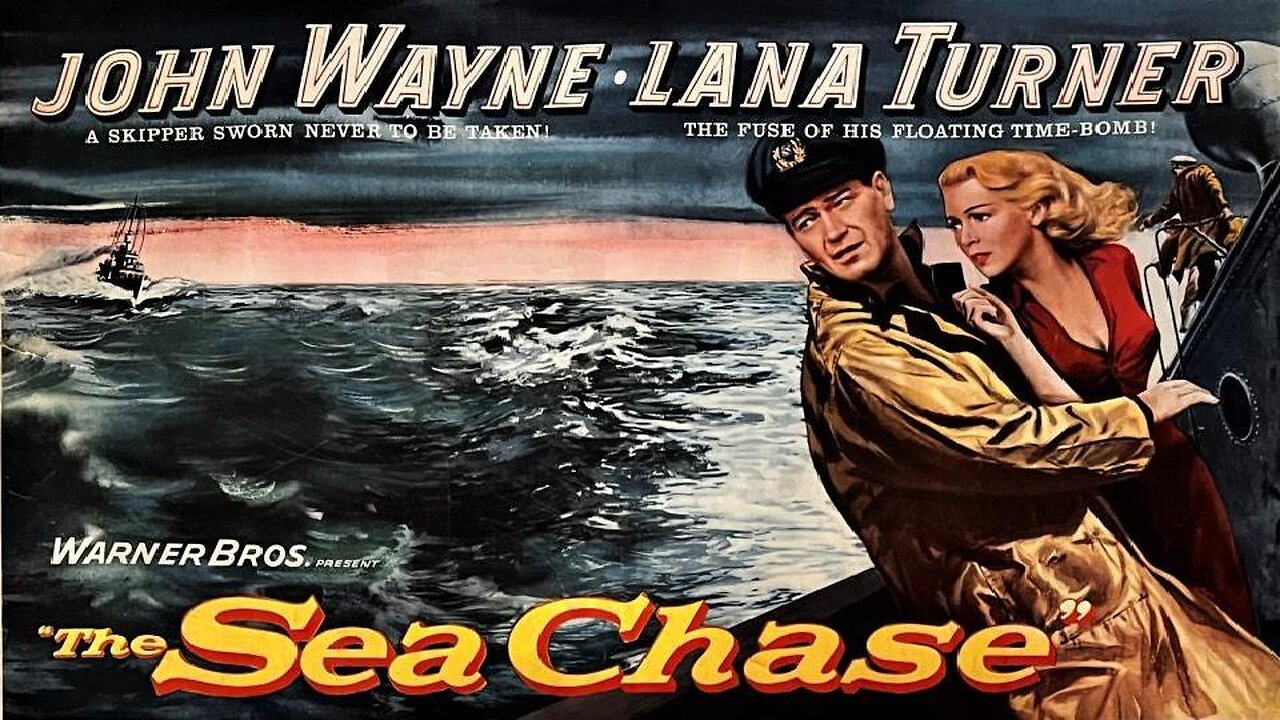 THE SEA CHASE 1955 John Wayne, Lana Turner, Tab Hunter & Jim Arness FULL MOVIE HD & W/S