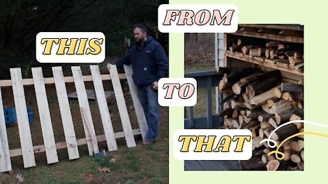 Upgraded the Firewood Storage using Pallets| Farm Vlog