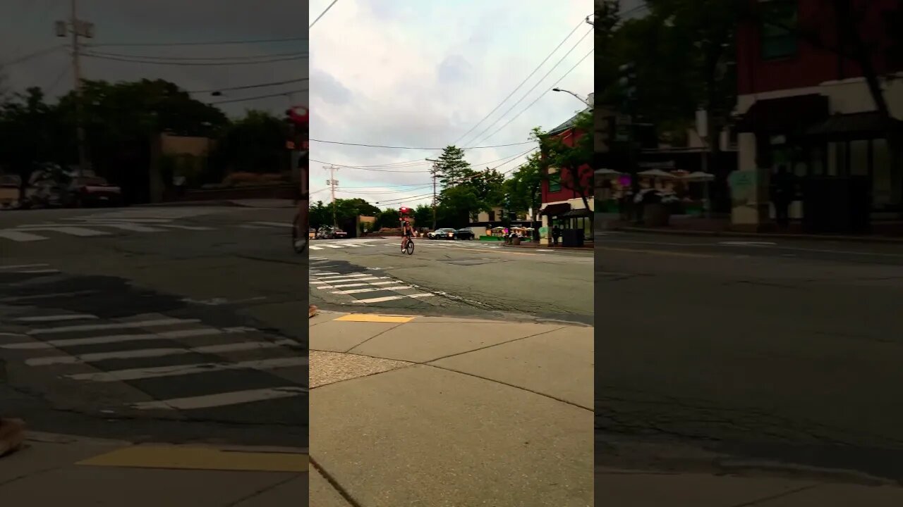 Riding off international the sunset in America