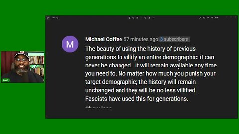 Reading a great comment!