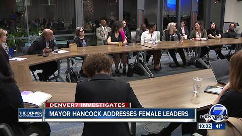 Denver mayor address female leaders after inappropriate texts come to light