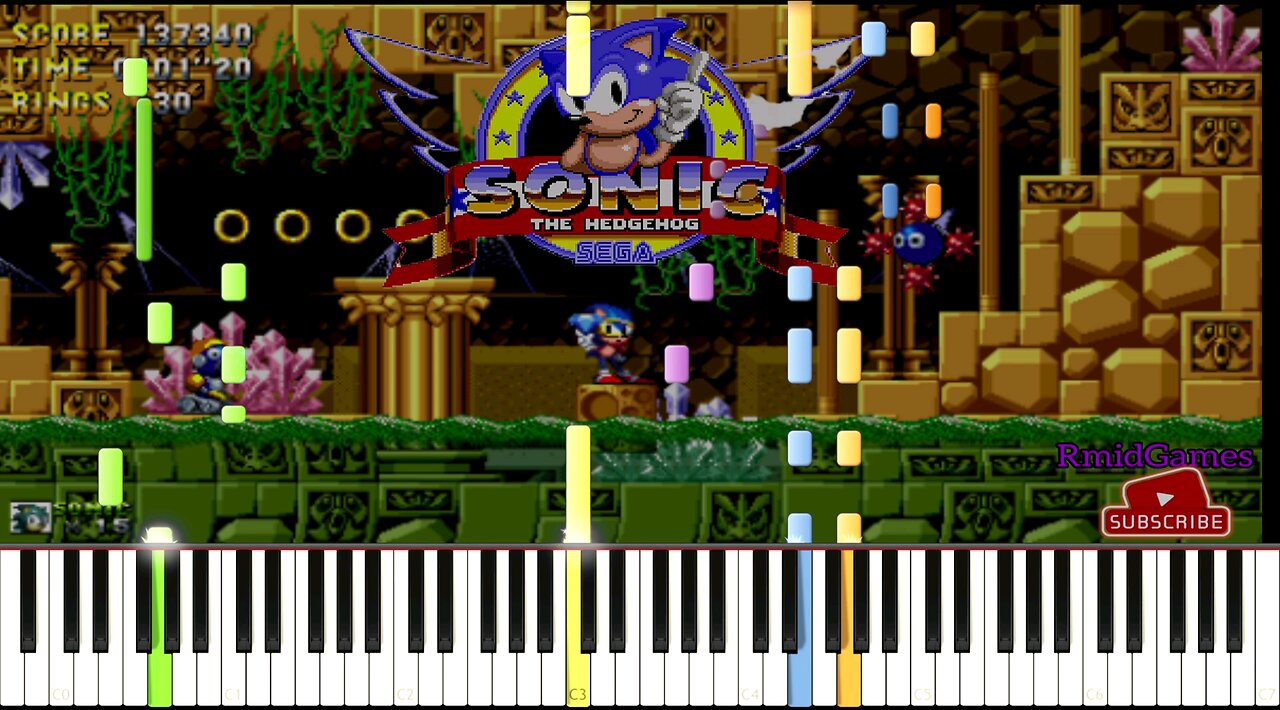 Sonic The Hedgehog - Labyrinth Piano MIDI