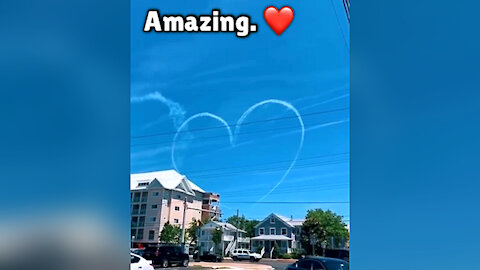 These Planes Combined To Make A Heart Shape In The Sky