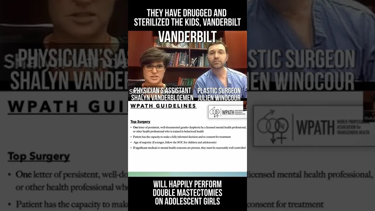 Vanderbilt, Will Happily Perform Double Mastectomies On Adolescent Girls