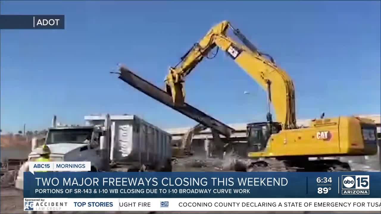 Expect big delays near the Broadway Curve this weekend due to freeway work