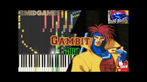 X-Men Vs Street Fighter - Gambit ~ Piano ( Midi )