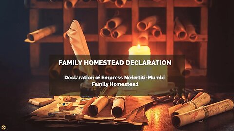 Declaration of Empress Nefertiti-Mumbi Family Homestead #declaration #familyhomestead #kinsdomain