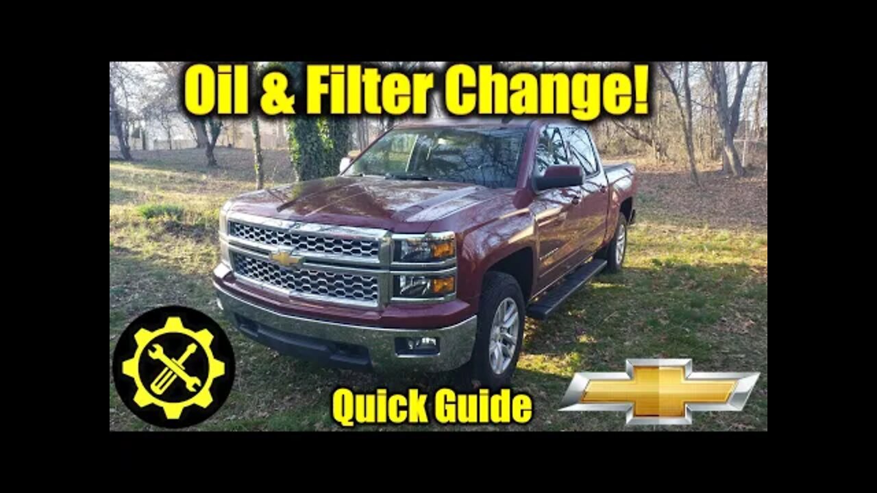 2014 - 2018 Chevrolet Silverado 5.3L (L83)_ Oil Change - Quick Guide!