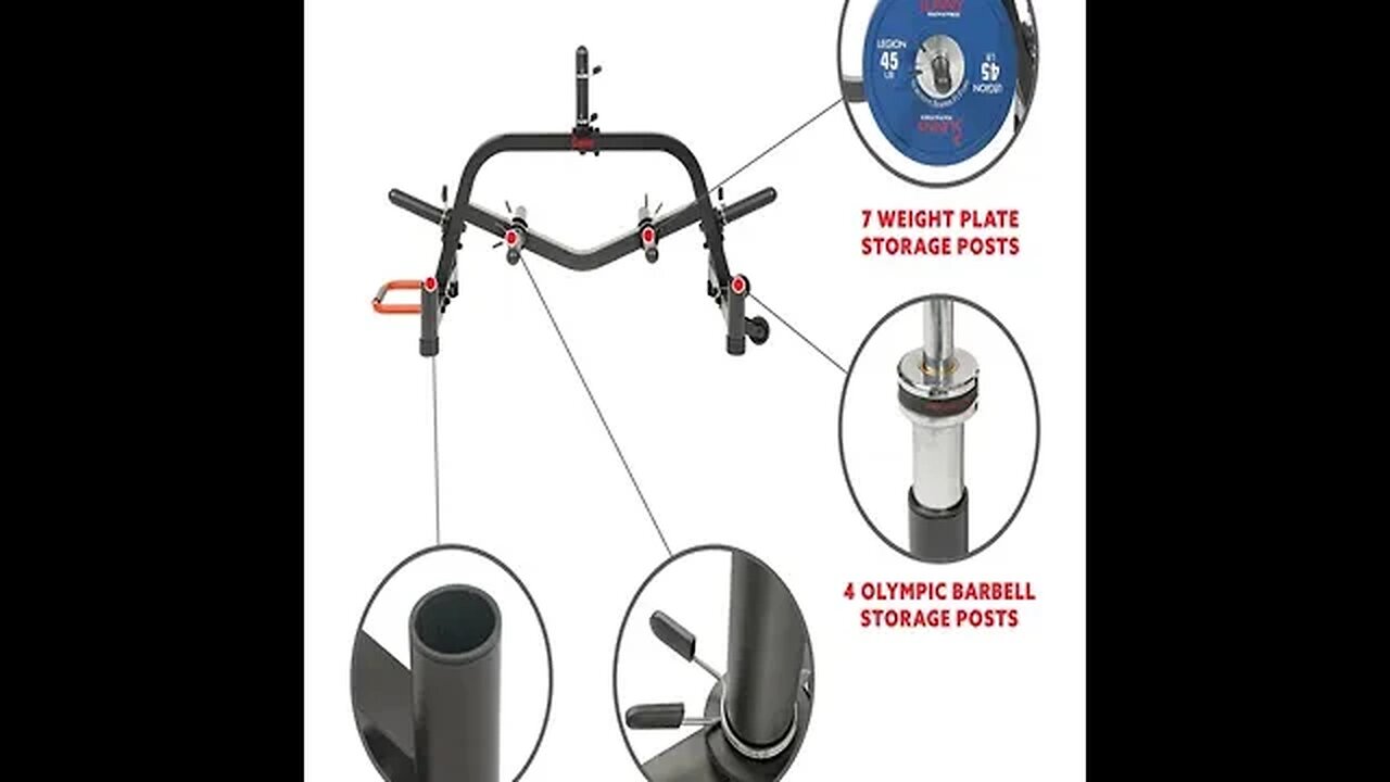 WEIGHT PLATE RACK MULTI - WEIGHT PLATES AND BARBELL RACK STORAGE STAND