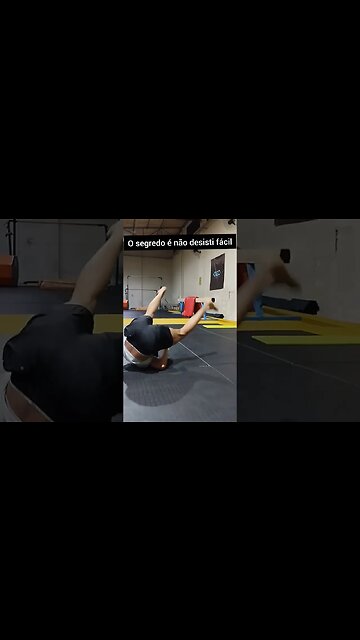 O segredo é não desisti fácil "Tentando a parada de mão a força"