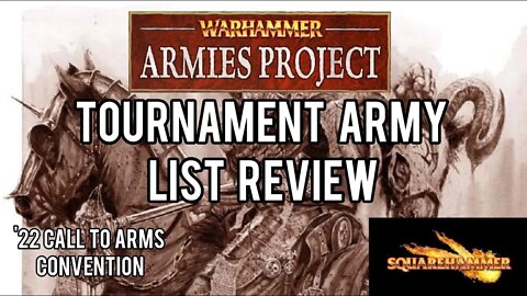 Warhammer Fantasy Battle Report TOURNAMENT LIST REVIEW