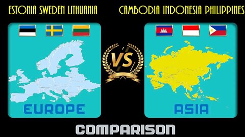 Estonia Sweden Lithuania VS Cambodia Indonesia Philippines Economic Comparison Battle 2021 ,World Co