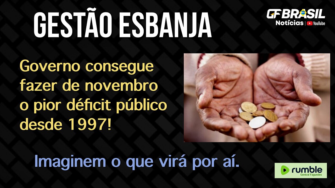 R$ 39,4 bi de déficit público, fazem desse novembro, o pior desde o ano de 1997. Kd controle fiscal?