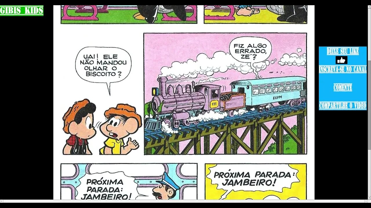 Chico Bento Em O Trem [Pause o Vídeo Caso Não Consiga Ler]