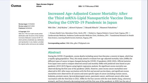 Increased Cancer Deaths After 3rd mRNA Booster
