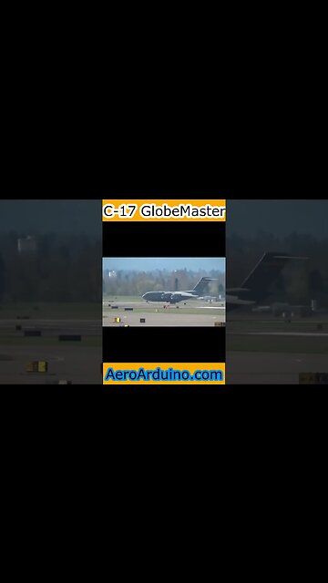 Watch How C17 GlobeMaster Short Landing #Flying #Aviation #AeroArduino