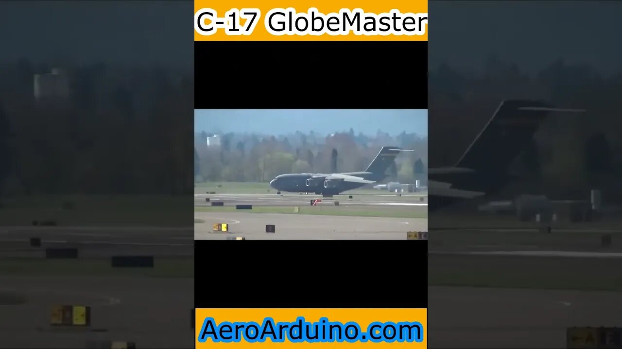 Watch How C17 GlobeMaster Short Landing #Flying #Aviation #AeroArduino