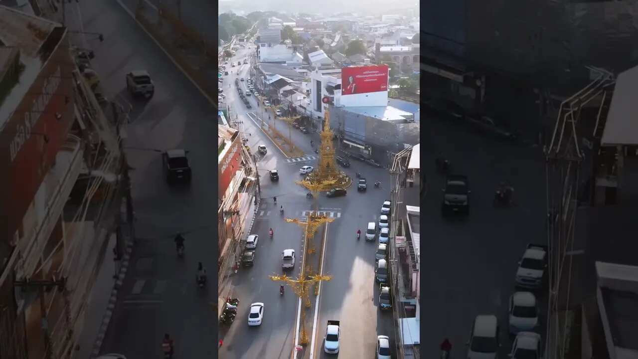 Drone Chaing Rai Clock Tower 🇹🇭