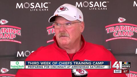 Chiefs preparing for Cincinnati at Arrowhead on Saturday