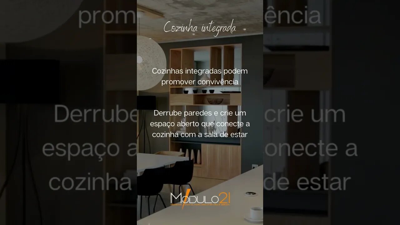 Cozinhas integradas podem promover convivência