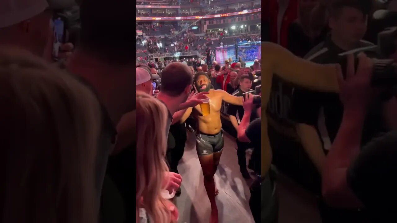Offering UFC fighters beer after they fight