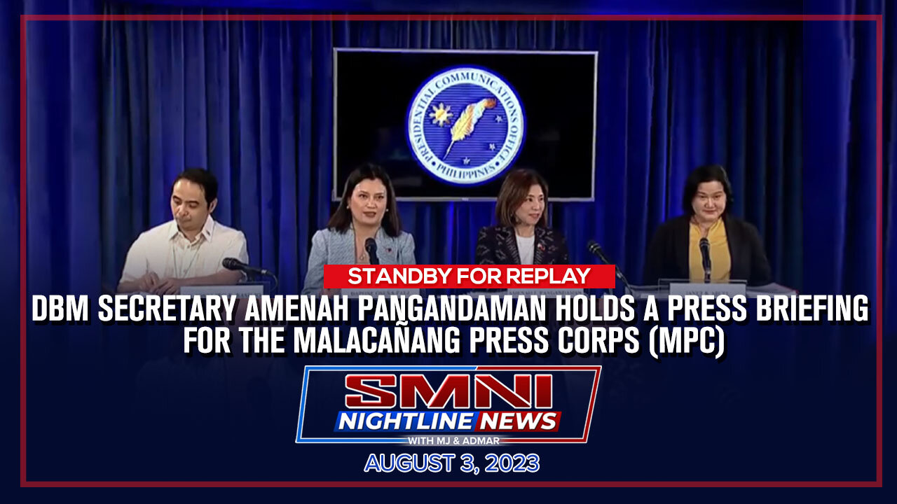 REPLAY: DBM Secretary Amenah Pangandaman holds a press briefing for the MPC | August 3, 2023