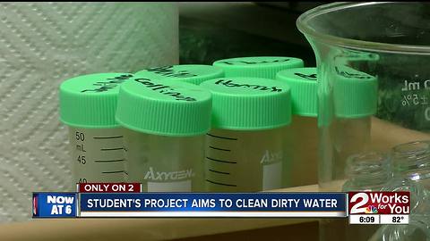 Student's project aims to clean dirty water