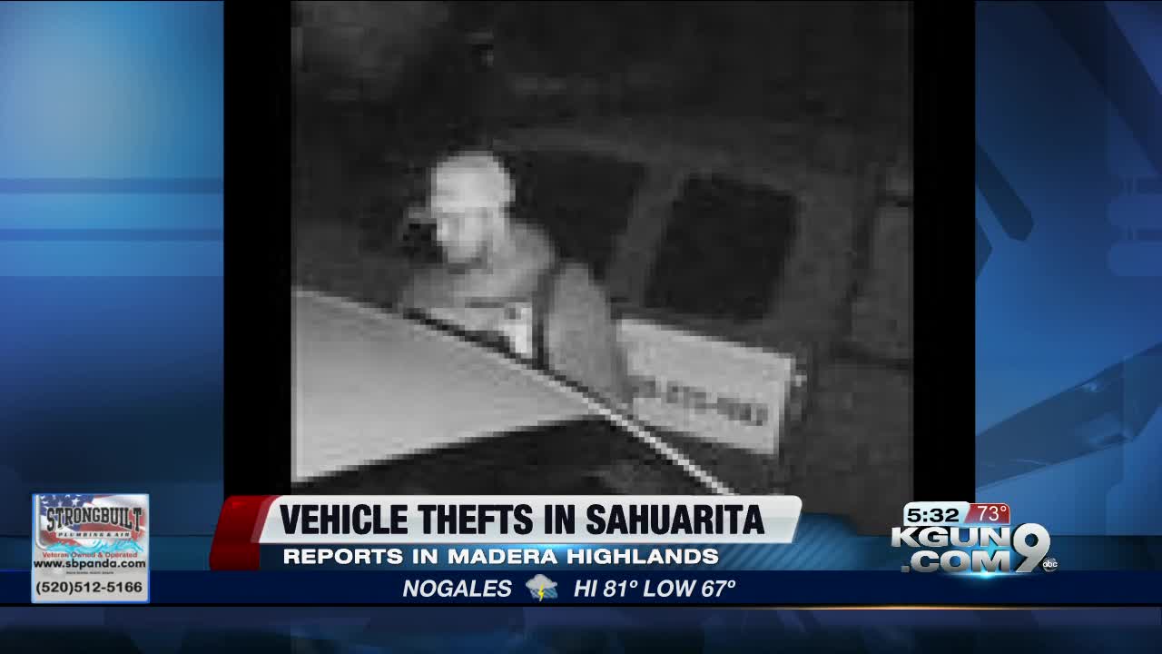 Sahuarita police investigating vehicle theft