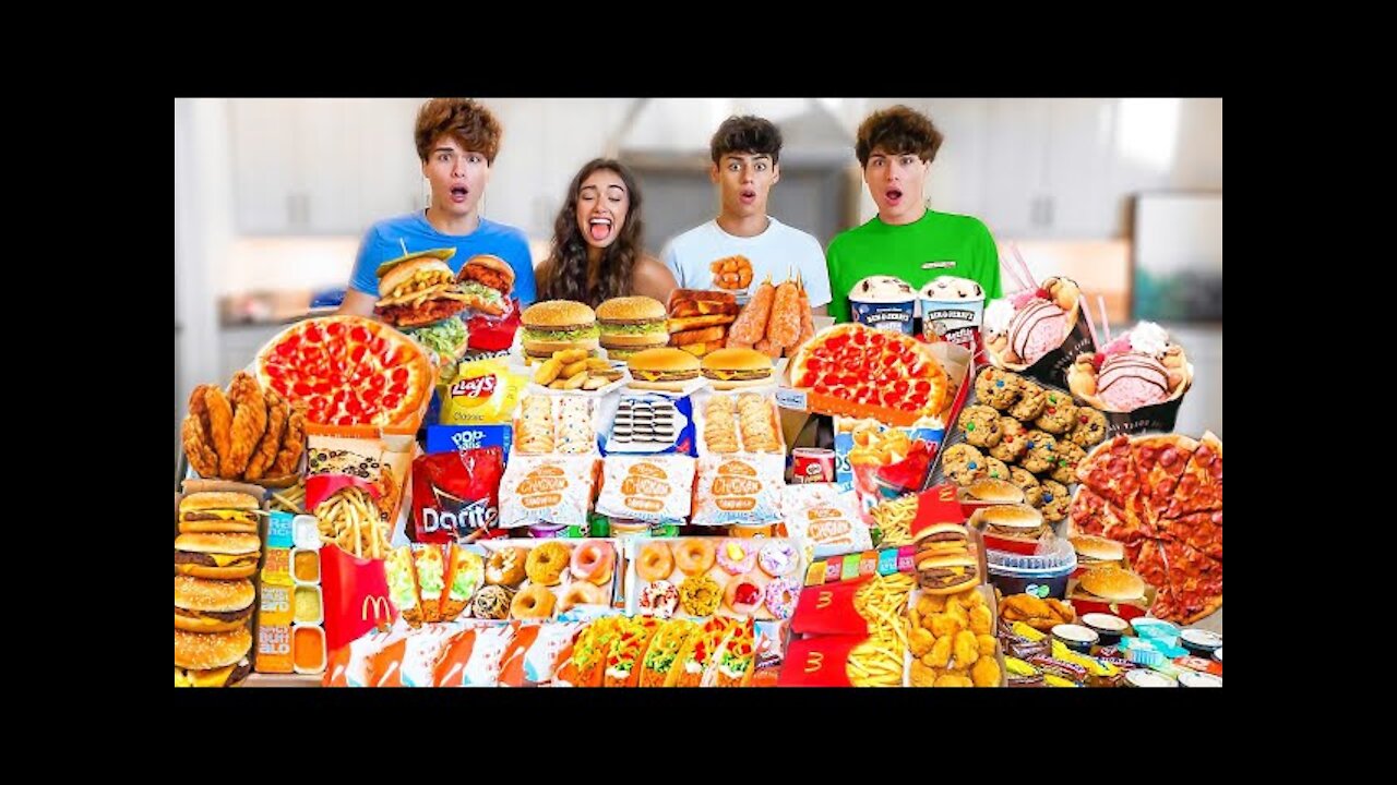 The Extreme Challenge! Trying to eat more than 100,000 calories!